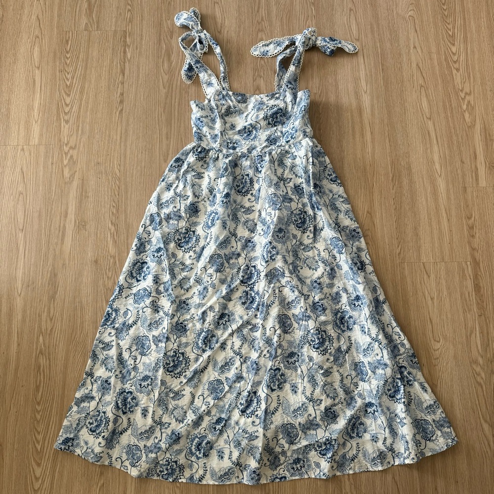 Petal & pup floral tie strap midi dress nwot - Picture 4 of 5